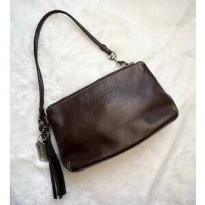 y2k Coach Vintage Leatherware Brown Soho Wristlet